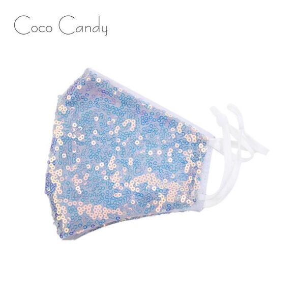 🆕Luxury Purple Sequin Face Mask - Picture 2 of 10